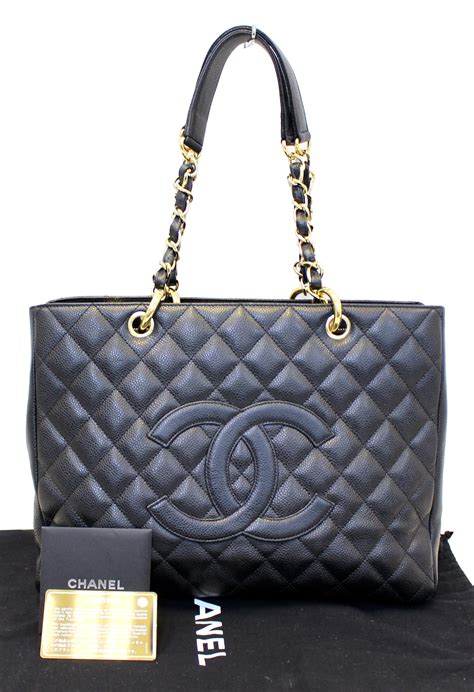 chanel black and white tote bag|large black chanel tote bag.